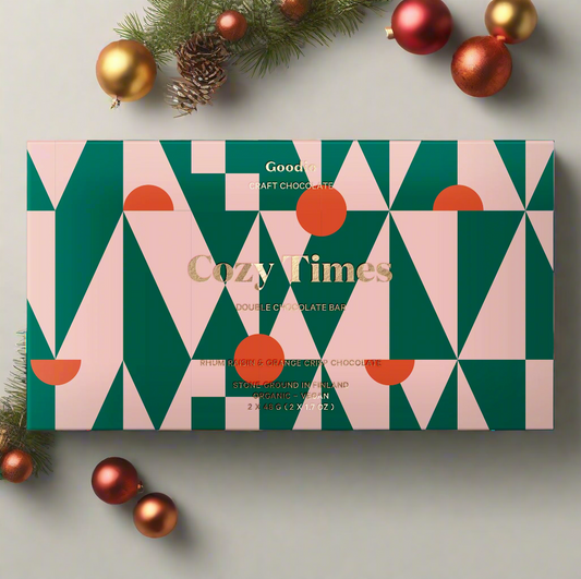 Goodio Double Chocolate bar 'Cozy Times', vegan, gluten-free, dairy-free