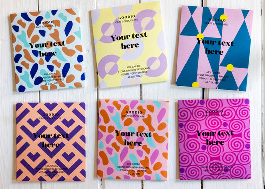 Goodio customisable chocolate