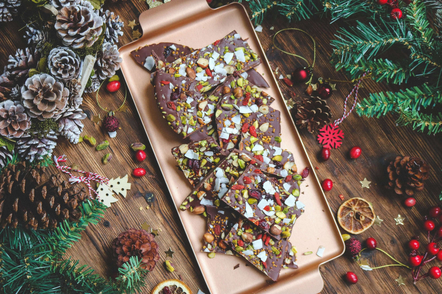 Festive Superfood Chocolate Bark