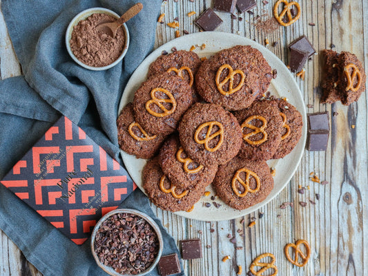Double Chocolate Pretzel Cookies
