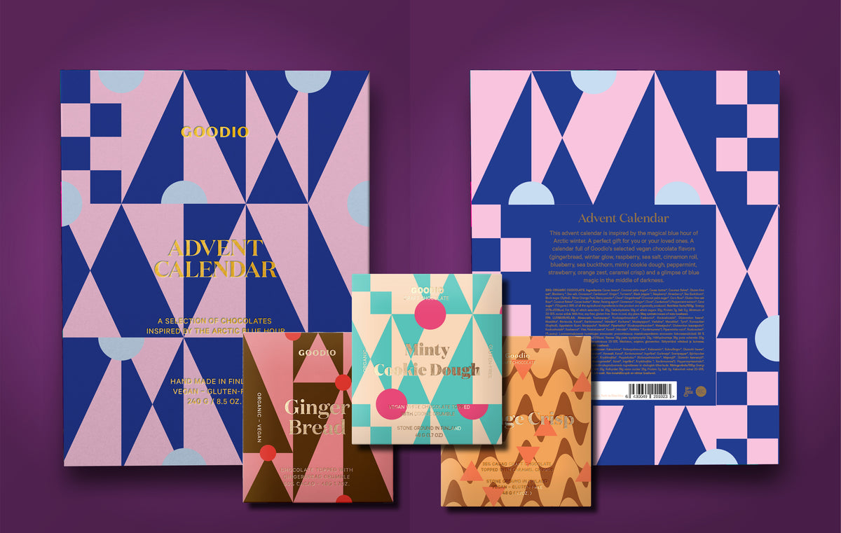 PRE-ORDER: BLUE HOUR Advent Calendar & 3 FREE Goodio chocolate bars
