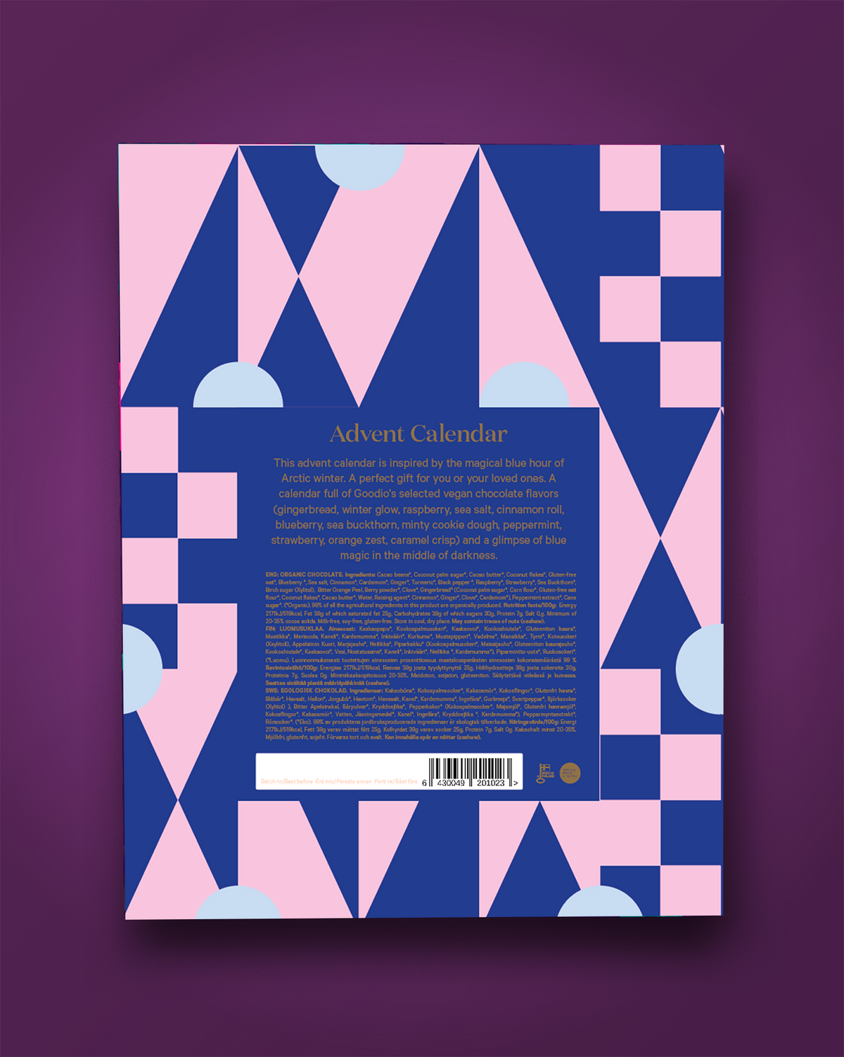 PRE-ORDER: BLUE HOUR Advent Calendar & 3 FREE Goodio chocolate bars