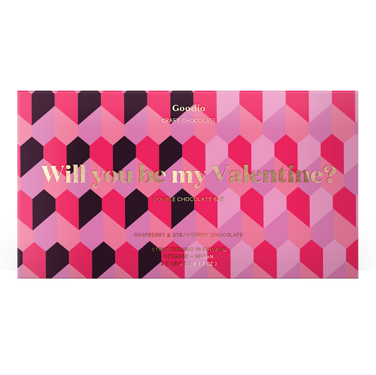 Will you be my Valentine? Double chocolate bar